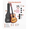 VEVOR Classical Guitar, 38 Inch, Wood Classical Guitar Starter Kit for Beginners, with Nylon Strings, Gig Bag, Strap, Tuner, Extra String, Pick, Capo, Basswood, for Teenagers Adults Students, Sunburst