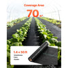 VEVOR Weed Barrier Fabric Heavy Duty, 1.4x50FT 3.2oz Landscape Fabric, Woven Weed Blocker Fabrics, Garden Fabrics Weeds Barrier, Weeds Control Ground Cover, Geotextile Webbing, Gardening Mat, Black