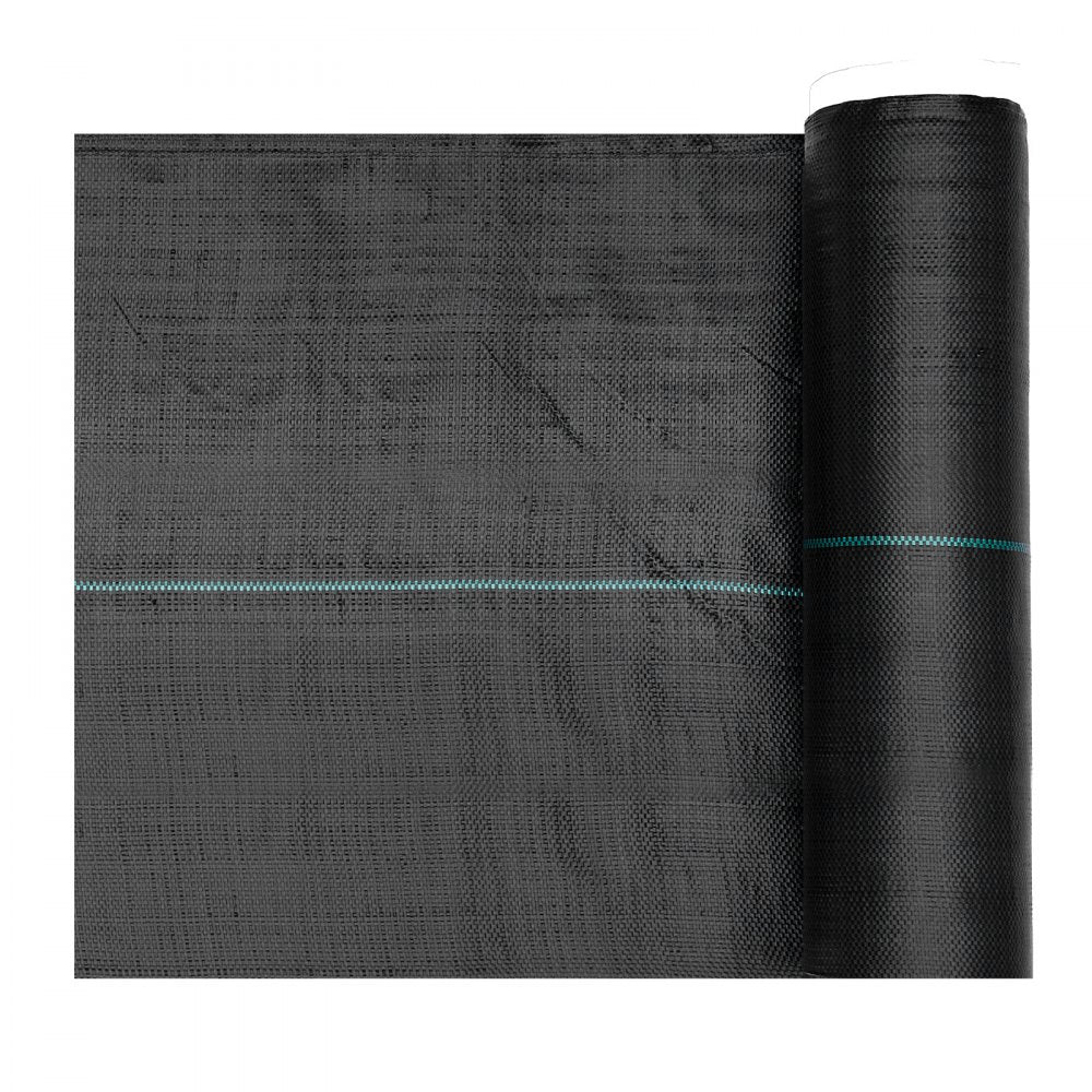 VEVOR Weed Barrier Fabric Heavy Duty, 1.4x50FT 3.2oz Landscape Fabric, Woven Weed Blocker Fabrics, Garden Fabrics Weeds Barrier, Weeds Control Ground Cover, Geotextile Webbing, Gardening Mat, Black