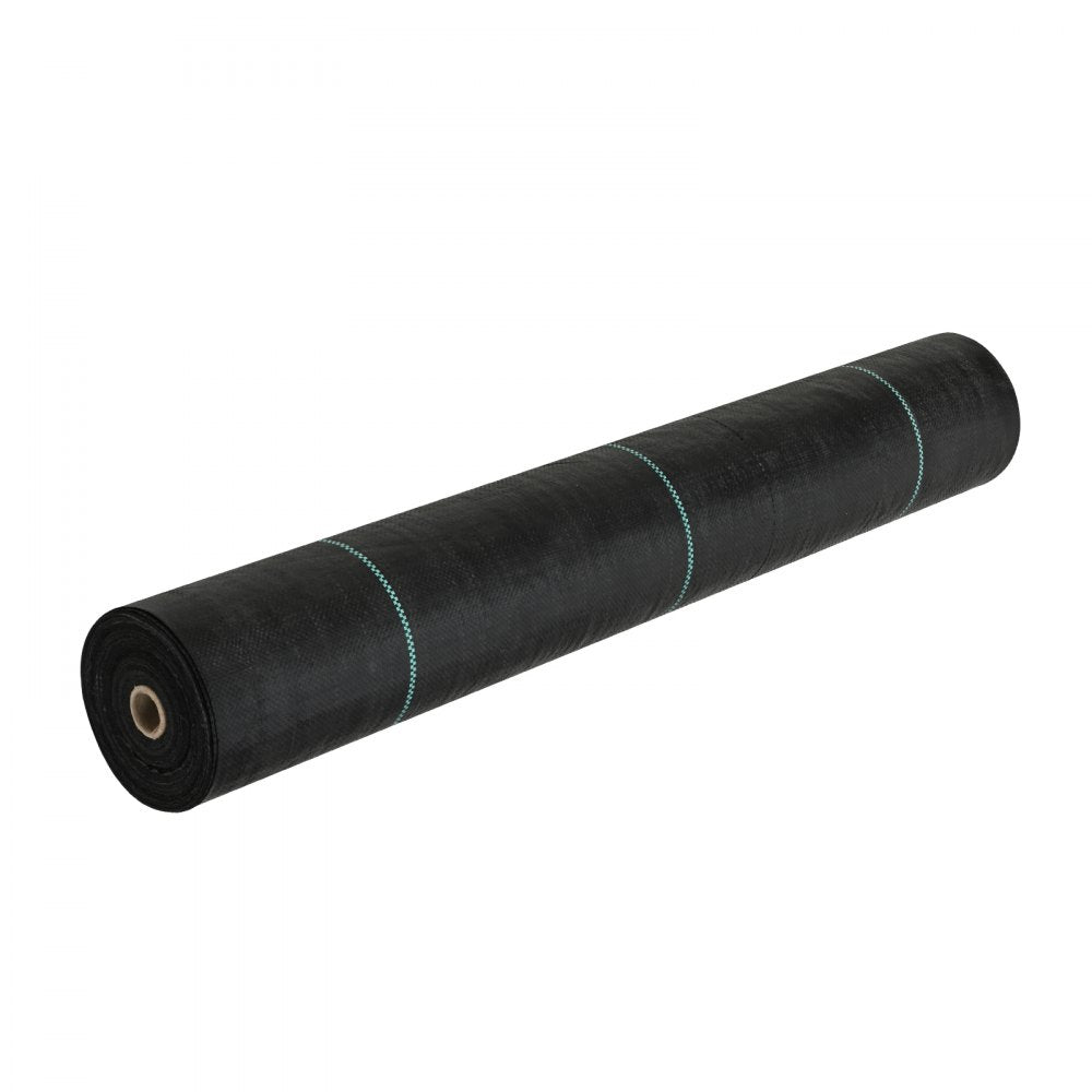 VEVOR Weed Barrier Landscape Fabric, 3.28*164FT Heavy Duty Garden Weed Fabric, Woven PP Weed Control Fabric, Driveway Fabric, Geotextile Fabric for Landscaping, Ground Cover, Weed Blocker Weed Mat, Black