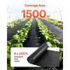 VEVOR Weed Barrier Fabric Heavy Duty, 6x250FT 5oz Landscape Fabric, Woven Weed Blocker Fabrics, Garden Fabrics Weeds Barrier, Weeds Control Ground Cover, Geotextile Webbing, Gardening Mat, Black