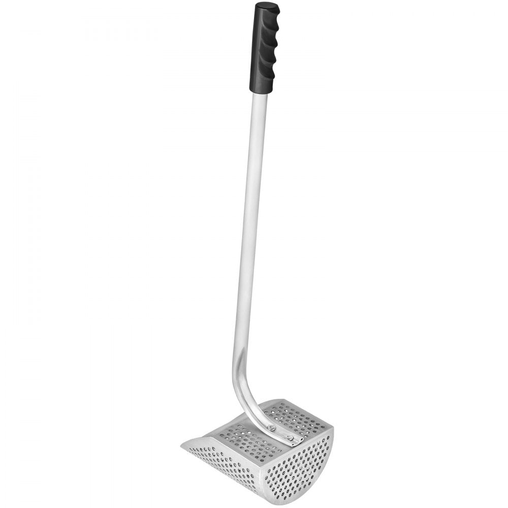 VEVOR Metal Detector Sand Scoop, Stainless Steel Metal Detecting Beach Scoop Scoops, 10 MM Hole Beach Metal Detector Scoop Shovel, with Stainless Steel Handle Pole, for Metal Detecting Treasure Huntin