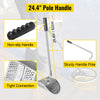 VEVOR Metal Detector Sand Scoop, Stainless Steel Metal Detecting Beach Scoop Scoops, 10 MM Hole Beach Metal Detector Scoop Shovel, with Stainless Steel Handle Pole, for Metal Detecting Treasure Huntin