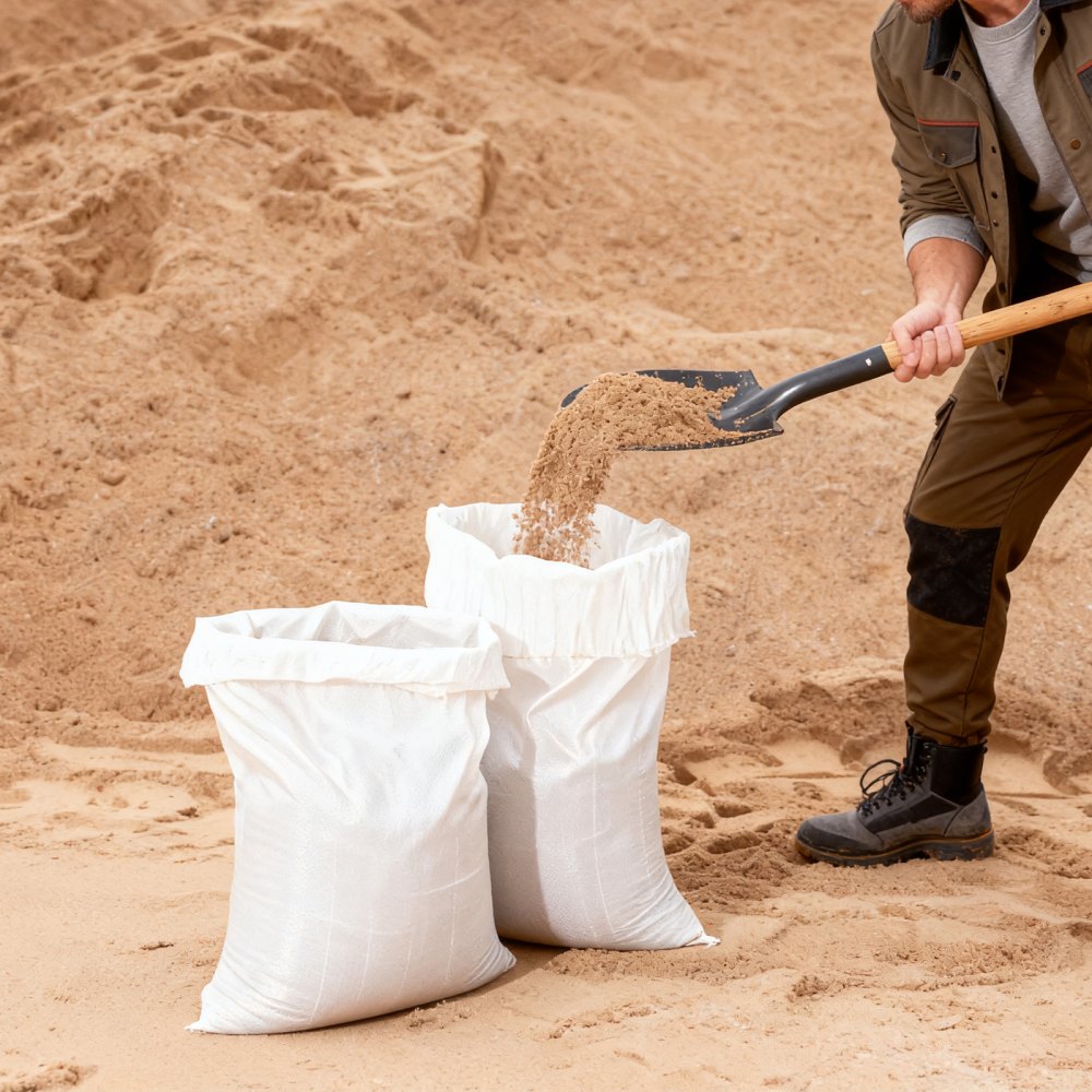 VEVOR Heavy Duty Sand Bags, 50Pack 16" x 26", Empty Sandbags for Flooding with Tie Strings, Woven Polypropylene Sand Bag with 1600 Hours of UV Protection, 50Lbs Capacity