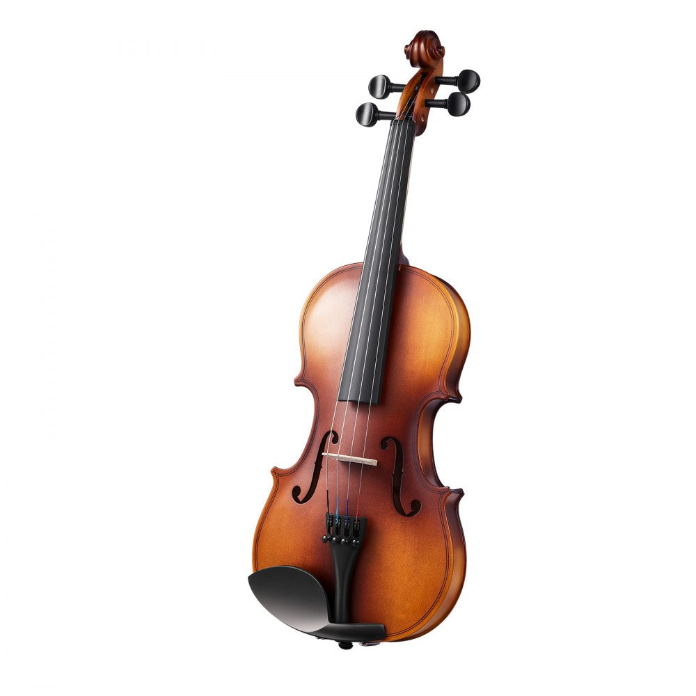 VEVOR Violin 4/4 Full Size for Adults, Violin Fiddle Set for Beginners with Hard Case, Rosin, Bow, Shoulder Rest, Bridge, Tuner and Extra Strings, Professional Musical Instruments for Student (Brown)