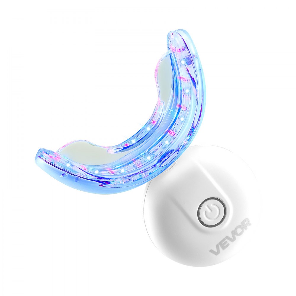 VEVOR Teeth Whitening Kit with LED Light, 32 LED Accelerator Lights, Whitening Strips, Pens and Gel Syringes, U-Shaped Tray, Wireless Portable Kit Fast and Effectively Removes Stubborn Stains