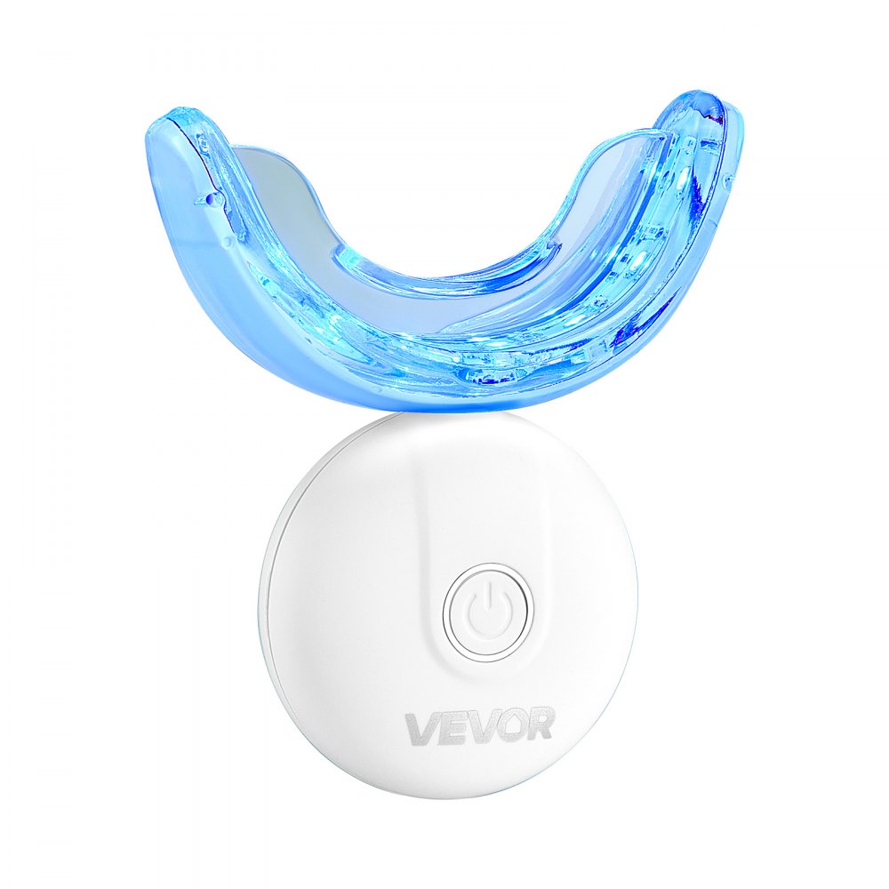 VEVOR Teeth Whitening Kit with LED Light, 32 LED Accelerator Lights, Whitening Gel Syringe, Desensitizing Gel, and U-Shaped Tray, Wireless Portable Kit Fast and Effectively Removes Stubborn Stains