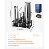 VEVOR Cocktail Shaker Set, 14-Piece Stainless Steel Bar Tools with Acrylic Stand, Boston Bartender Kit Accessories | Mixer Spoon, Muddler, Jiggers, Strainer, Liquor Pourer, Ice Tong, Corkscrew, Silver