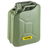 VEVOR Jerry Fuel Can, 5.3 Gallon / 20 L Portable Jerry Gas Can with Flexible Spout System, Rustproof ＆ Heat-resistant Steel Fuel Tank for Cars Trucks Equipment, 2PCS Green