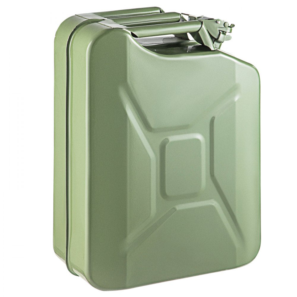 VEVOR Jerry Fuel Can, 5.3 Gallon / 20 L Portable Jerry Gas Can with Flexible Spout System, Rustproof ＆ Heat-resistant Steel Fuel Tank for Cars Trucks Equipment, Green