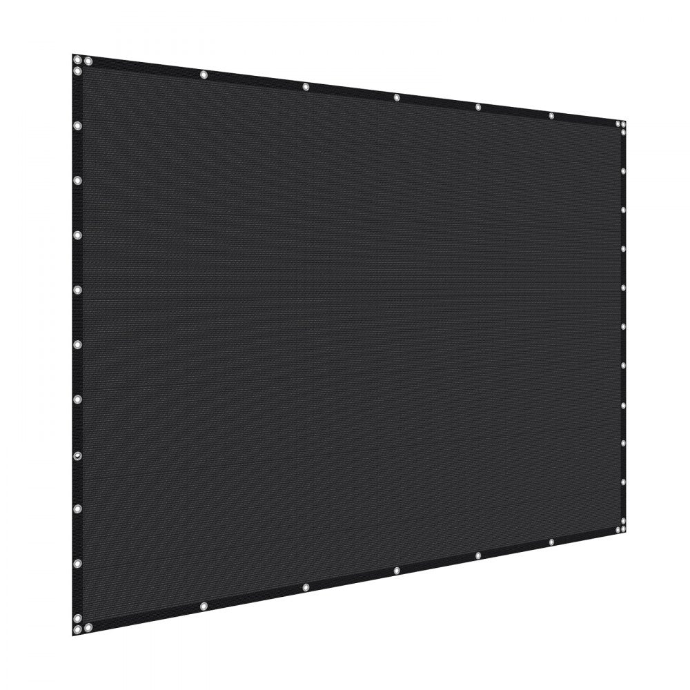 VEVOR 90% Sun Shade Cloth, 10 x 12 ft Pergola Shade Cover with Stainless Steel Grommets, Sun Shades Canopy Privacy Screen with 140 GSM HDPE Material, for Outdoor, Patio, Garden, and Backyard (Black)