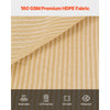 VEVOR 90% Sun Shade Cloth, 12 x 20 ft Pergola Shade Cover with Stainless Steel Grommets, Sun Shades Canopy Privacy Screen with 160 GSM HDPE Material, for Outdoor, Patio, Garden, and Backyard (Beige)