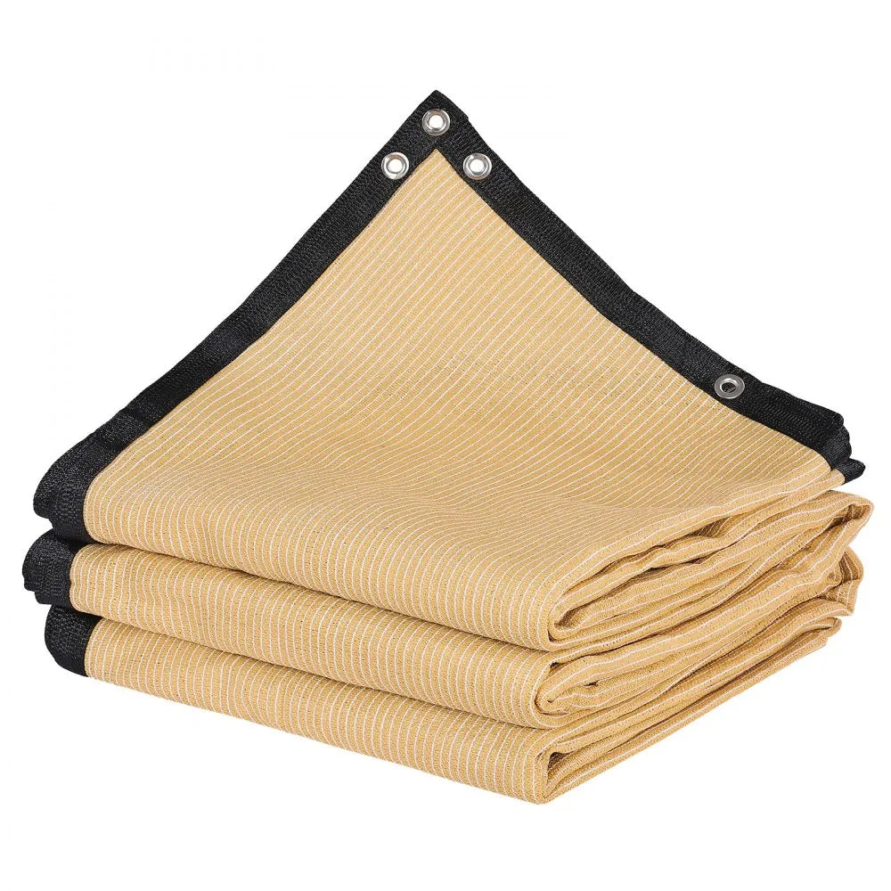 VEVOR 90% Sun Shade Cloth, 12 x 20 ft Pergola Shade Cover with Stainless Steel Grommets, Sun Shades Canopy Privacy Screen with 160 GSM HDPE Material, for Outdoor, Patio, Garden, and Backyard (Beige)