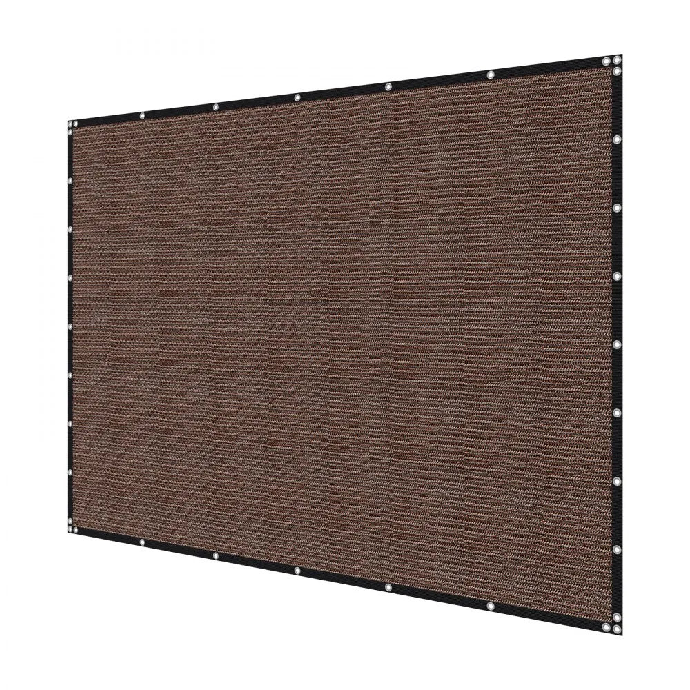 VEVOR 90% Sun Shade Cloth, 8 x 12 ft Pergola Shade Cover with Stainless Steel Grommets, Sun Shades Canopy Privacy Screen with 140 GSM HDPE Material, for Outdoor, Patio, Garden, and Backyard (Brown)