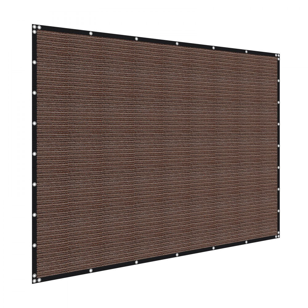 VEVOR 90% Sun Shade Cloth, 8 x 12 ft Pergola Shade Cover with Stainless Steel Grommets, Sun Shades Canopy Privacy Screen with 140 GSM HDPE Material, for Outdoor, Patio, Garden, and Backyard (Brown)
