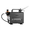 VEVOR Airbrush Kit, 1/6 HP, Air Brush Kit with Air Compressor, 1 Dual-Action Professional Airbrush with 3 Tips, Hose, Acrylic Paint, Brush, Low Noise, for Cake Decorating, Model Painting, Nail Art