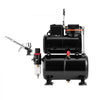 VEVOR Airbrush Kit, 1/6 HP, Air Brush Kit with Air Compressor and Tank, 1 Dual-Action Professional Airbrush with 3 Tips, Acrylic Paint, Low Noise, for Cake Decorating, Model Painting, Nail Art