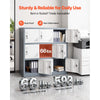 VEVOR 9 Doors Metal Locker, Lockable Steel Storage Cabinet, 66 lbs Loading Capacity, 2 Keys for Each Door, 3 Tiers Employee Lockers for Office, School, Gym, Easy Assembly, 35.4 x 17.7 x 37 in, Gray