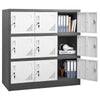 VEVOR 9 Doors Metal Locker Lockable Steel Storage Cabinet 66 lbs Load Gray, for Office School Gym, 2 Keys for Each Door, 3 Tiers Employee Lockers with Metal Hinges, Easy Assembly, 35.4 x 17.7 x 37 in