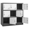 VEVOR 9 Doors Metal Locker Lockable Steel Storage Cabinet 66 lbs Load Gray, for Office School Gym, 2 Keys for Each Door, 3 Tiers Employee Lockers with Metal Hinges, Easy Assembly, 35.4 x 17.7 x 37 in