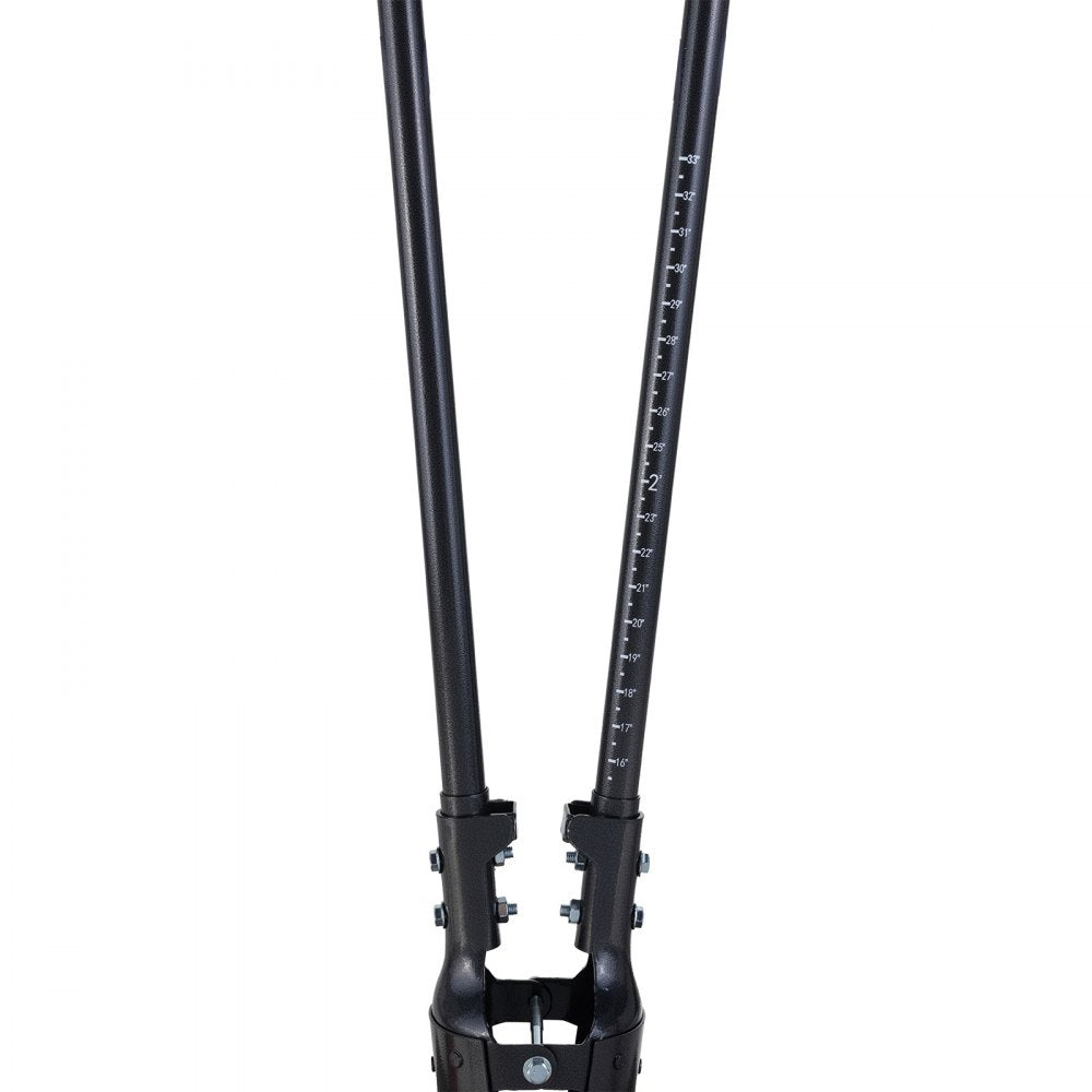 VEVOR Post Hole Digger, Heavy Duty Post Hole Digger with Carbon Steel Handle, Manual Hole Digger with Scale Markings and Metal Blade, Post Hole Digger Tool for Digging Gardening Outdoors, 57.5-Inch