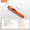 VEVOR Metal Detector Pinpointer, IP68 Fully Waterproof Handheld Pin Pointer Wand, 4.5" Detection Depth, 3 Modes, LCD Screen, Treasure Hunting Probe with Holster and 9V Battery, for Adults and Kids