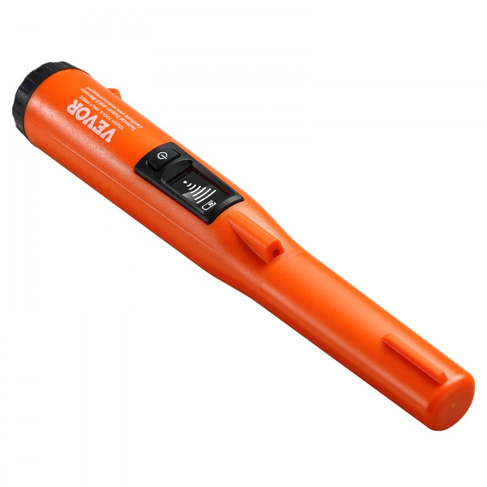 VEVOR Metal Detector Pinpointer, IP68 Fully Waterproof Handheld Pin Pointer Wand, 4.5" Detection Depth, 3 Modes, LCD Screen, Treasure Hunting Probe with Holster and 9V Battery, for Adults and Kids