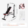 VEVOR 6-in-1 Weight Bench Set, 600lbs Adjustable Workout Bench Press, Exercise Sit up Bench for Home Gym Strength Training, Quick Folding Incline Decline Flat Bench