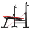 VEVOR 6-in-1 Weight Bench Set, 600lbs Adjustable Workout Bench Press, Exercise Sit up Bench for Home Gym Strength Training, Quick Folding Incline Decline Flat Bench
