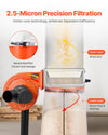 VEVOR Dust Collector, 800 CFM 2.5 Micron Vortex Cone Dust Collectors, 1HP Sawdust Collection System with 16-Gallon Large Capacity Dusts Collector Bag, Filter Bag, and Casters, 3400 RPM High Speed
