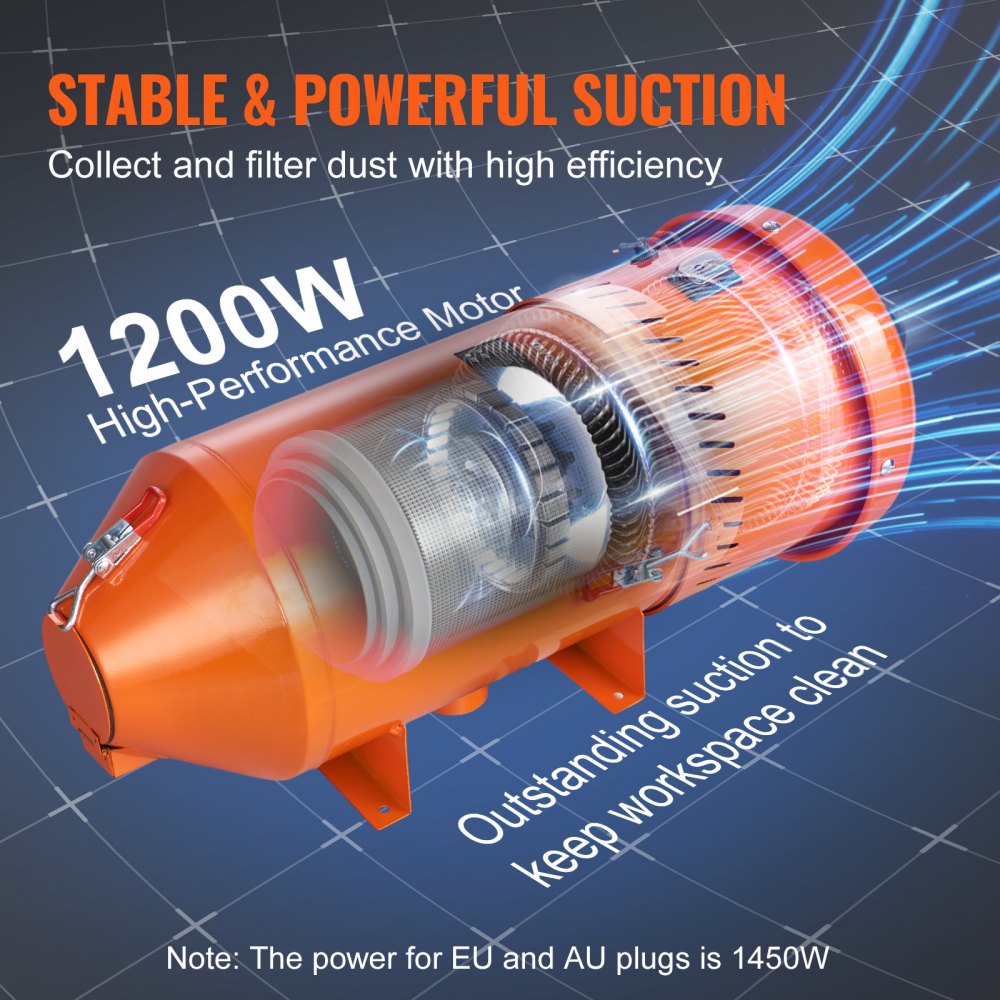 VEVOR Dust Collection System: 1.6-HP Dust Collector Media Reclaimer with 1.8 Gallon Capacity - Universal Fit for Sandblaster Cabinets and Media Blasters