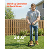 VEVOR Lawn Aerator, 9.2 in Manual Core Aerator Tool with 15 Iron Spikes, Long Handle & Wide Plate, Heavy Duty Grass Aeration Tool, Yard Aerators for Compacted Hardened Soil Lawn Aeration