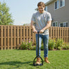 VEVOR Lawn Aerator, 9.2 in Manual Core Aerator Tool with 15 Iron Spikes, Long Handle & Wide Plate, Heavy Duty Grass Aeration Tool, Yard Aerators for Compacted Hardened Soil Lawn Aeration