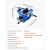 VEVOR Cross Slide Drill Press Vise, 4 Inch Jaw Width, 2 Way X-Y Axis Bench Vise, 3.5 Inch Max Jaw Opening, Heavy Duty Cast Iron, Workbench Vice Clamp, for Woodworking Drilling CNC Milling Machine