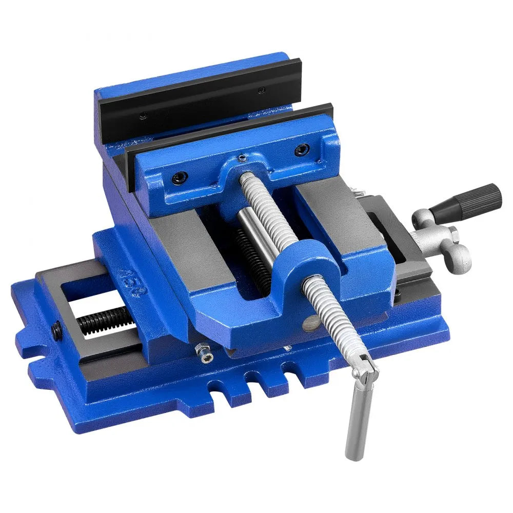 VEVOR Cross Slide Drill Press Vise, 4 Inch Jaw Width, 2 Way X-Y Axis Bench Vise, 3.5 Inch Max Jaw Opening, Heavy Duty Cast Iron, Workbench Vice Clamp, for Woodworking Drilling CNC Milling Machine