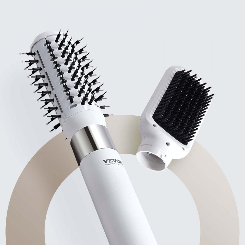 VEVOR Hair Dryer Styler, Ionic Hair Dryer Brush, 110,000RPM High-Speed Hot Air Styler with Brushless Motor, Oval & Paddle Brush, Blow Dryer Brush Styling Tool for Fast Drying Volumizing Straightening