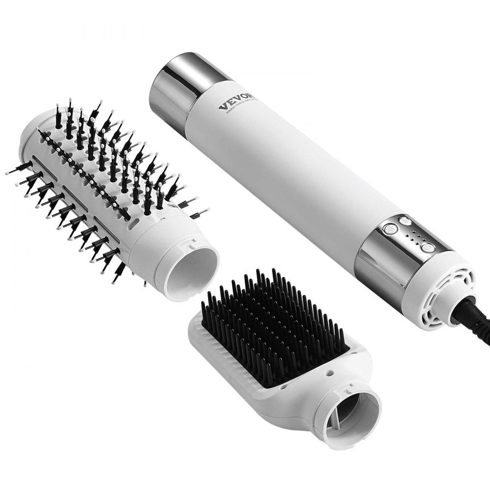 VEVOR Hair Dryer Styler, Ionic Hair Dryer Brush, 110,000RPM High-Speed Hot Air Styler with Brushless Motor, Oval & Paddle Brush, Blow Dryer Brush Styling Tool for Fast Drying Volumizing Straightening