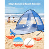 VEVOR Beach Tent Sun Shelter for 2 Person, UPF 50+ Protection, Portable Sun Shade Canopy with Carrying Bag & Sand Pockets, Lightweight and Easy Setup Beach Umbrella for Camping Fishing Outdoor Picnic