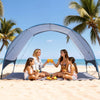 VEVOR Beach Tent Sun Shelter for 4 Person, UPF 50+ Protection, Portable Sun Shade Canopy with Carrying Bag & Ground Stakes, Lightweight and Easy Setup Beach Umbrella for Camping Fishing Outdoor Picnic