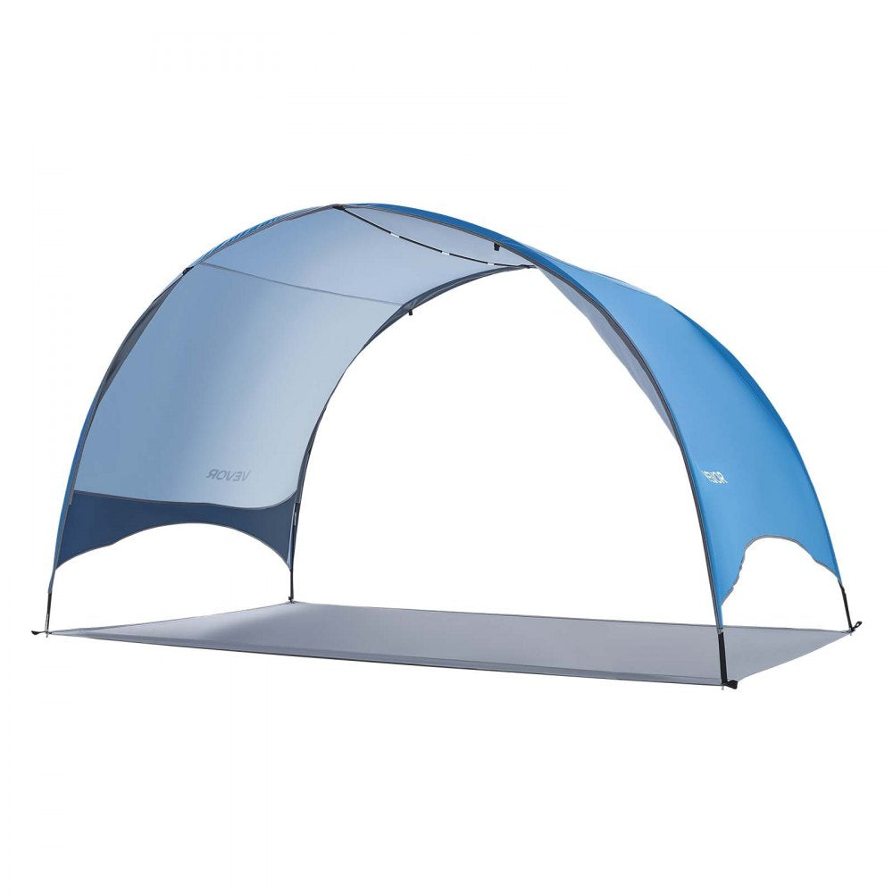 VEVOR Beach Tent Sun Shelter for 4 Person, UPF 50+ Protection, Portable Sun Shade Canopy with Carrying Bag & Ground Stakes, Lightweight and Easy Setup Beach Umbrella for Camping Fishing Outdoor Picnic