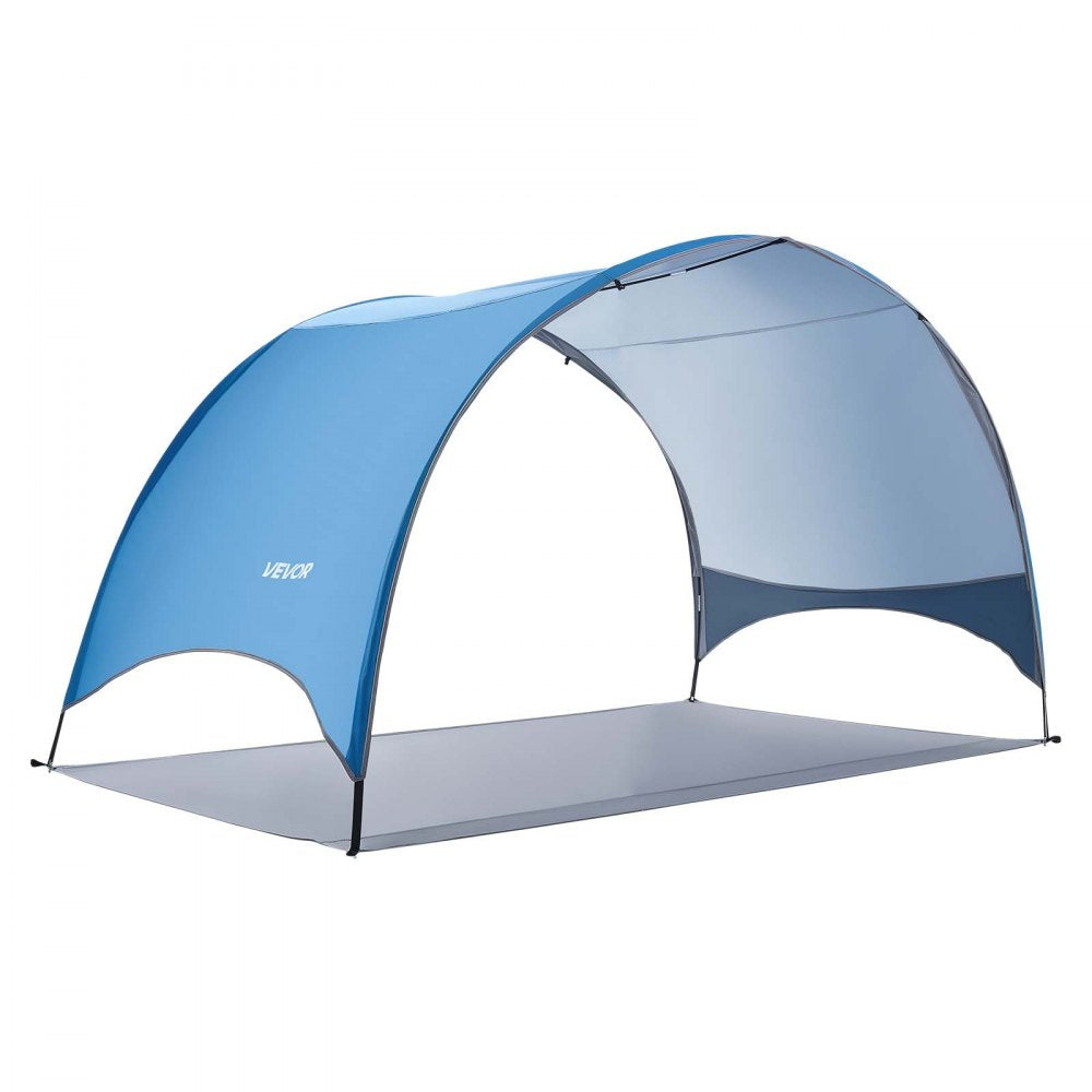 VEVOR Beach Tent Sun Shelter for 4 Person, UPF 50+ Protection, Portable Sun Shade Canopy with Carrying Bag & Ground Stakes, Lightweight and Easy Setup Beach Umbrella for Camping Fishing Outdoor Picnic