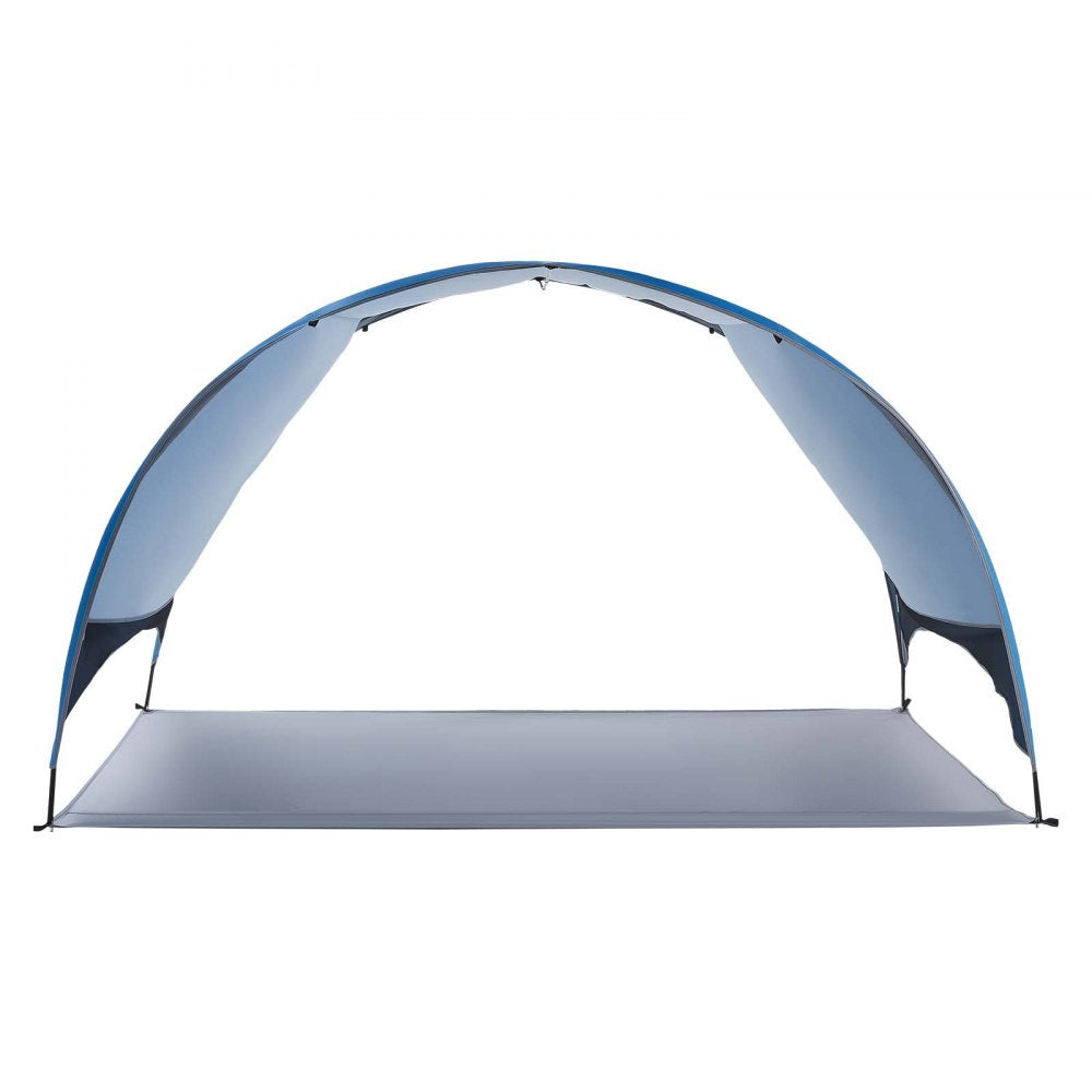 VEVOR Beach Tent Sun Shelter for 4 Person, UPF 50+ Protection, Portable Sun Shade Canopy with Carrying Bag & Ground Stakes, Lightweight and Easy Setup Beach Umbrella for Camping Fishing Outdoor Picnic