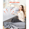 VEVOR Grounding Sheets, Queen Size, 90% Cotton + 10% Pure Silver Fiber, Earth Grounded Fitted Bed Sheets, with Grounding Cord & Tester, for Improved Sleep & Wellness (Gray, Queen - 60 x 80 x 15 in)