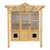 VEVOR Wooden Greenhouse 6'x8' Fir Wood Walk-In Greenhouse Kit with Pergola, for Outdoor Garden Backyard, Heavy Duty Green House with Polycarbonate Panels, Foldable Shelves, Tool Rails & Lockable Door