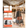 VEVOR Hotel Luggage Cart, 1200 lbs Heavy Duty Bellman Cart with Stainless Steel Frame, 8 in Rubber Wheels, Black Carpeted Deck, Commercial Luggage Carrier Rolling Trolley for Hotels,Resorts, Rose Gold