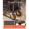 VEVOR Hotel Luggage Cart, 1200 lbs Heavy Duty Bellman Cart with Stainless Steel Frame, 8 in Rubber Wheels, Black Carpeted Deck, Commercial Luggage Carrier Rolling Trolley for Hotels,Resorts, Rose Gold