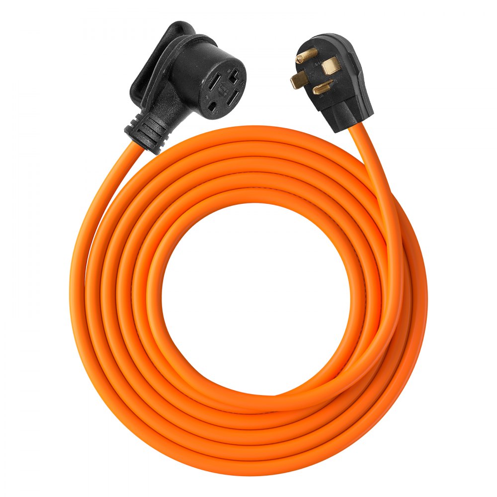 VEVOR 25 ft Dryer Extension Cord, 4-Prong NEMA 14-30P to 14-30R Dryer Cord, 125V/250V, STW 10AWG/4C, 30A, Pure Copper Wire Cable with Black Non-woven Bag and PVC Cable Tie, for Outdoor & Indoor Use