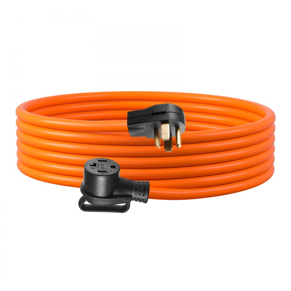 VEVOR 25 ft Dryer Extension Cord, 4-Prong NEMA 14-30P to 14-30R Dryer Cord, 125V/250V, STW 10AWG/4C, 30A, Pure Copper Wire Cable with Black Non-woven Bag and PVC Cable Tie, for Outdoor & Indoor Use