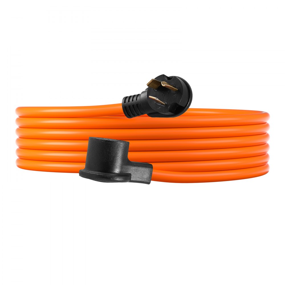 VEVOR 50 ft Dryer Extension Cord, 3-Prong NEMA 10-30P to 10-30R Dryer Cord, 125V/250V STW 10AWG/3C, 30A, Pure Copper Wire Cable with Black Non-woven Bag and PVC Cable Tie, Ideal for Indoor & Outdoor