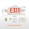 VEVOR LED Emergency Exit Sign, Dual Adjustable LED Heads, Battery-Backed Fire Exit Lighting, Red Letter Combo, Commercial Grade